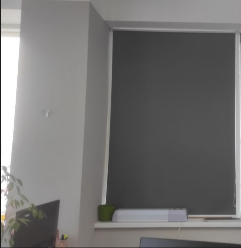 Рулонные шторы MINI с тканью АЛЬФА ALU BLACK-OUT тёмно-серый_1881. Рулонные шторы MINI с тканью АЛЬФА ALU BLACK-OUT тёмно-серый_1881.